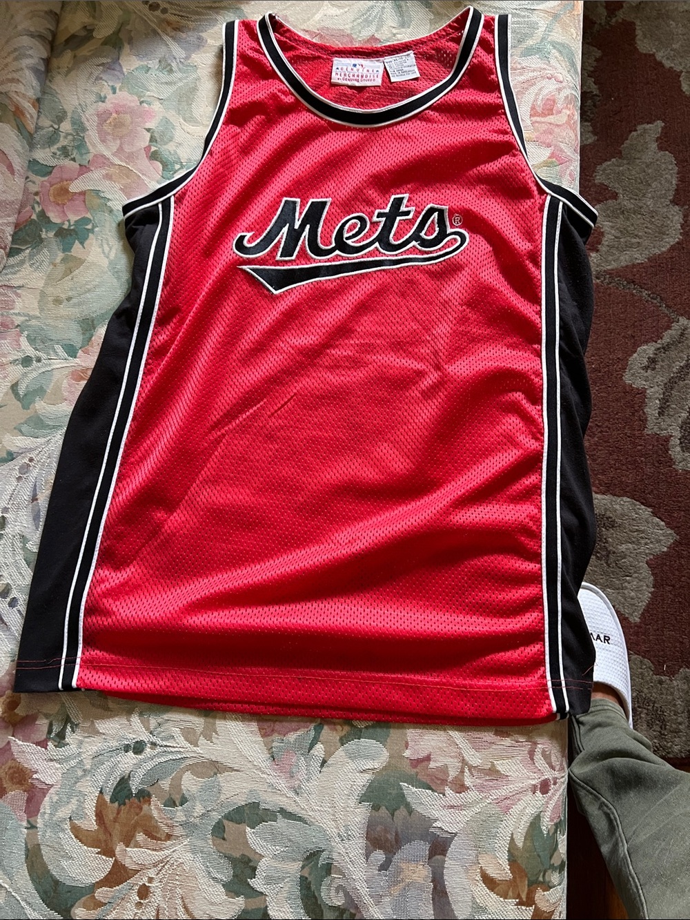 Vintage Mets Red & Black Sleeveless Jersey Tank
